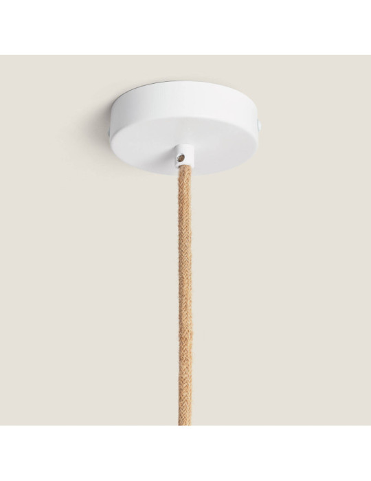 Suspension Rotin et Tissu Amaia