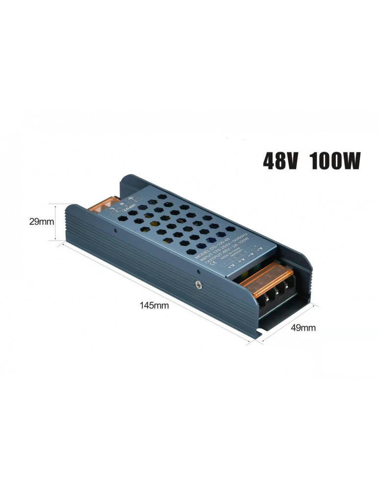 Kit Bloc d'Alimentation Externe 48V DC + Connecteur pour Rail Magnétique 20mm