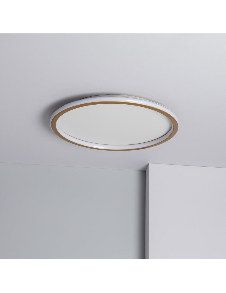 Plafonnier LED Rond Métal CCT Sélectionnable Allharo 36W Ø500 mm