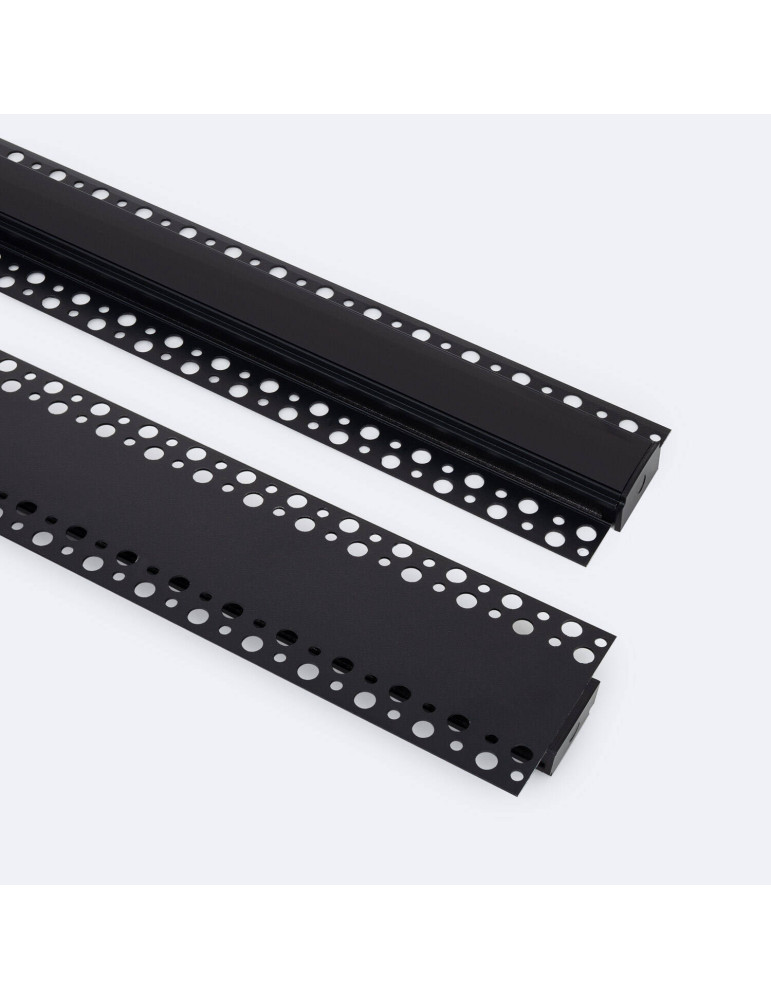 Profilé Aluminium Intégration Plâtre/Placo avec Capot Continu pour Ruban LED jusqu'à 20 mm