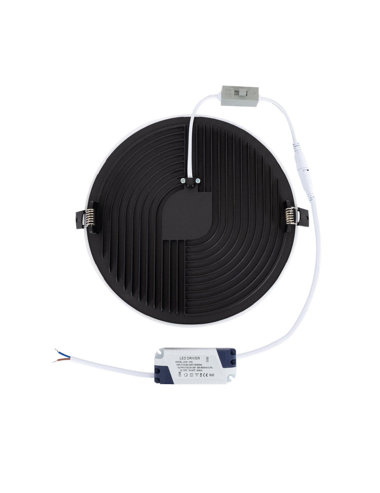 Dalle LED 24W Ronde CCT Surface Coupe Ø 200 mm IP54
