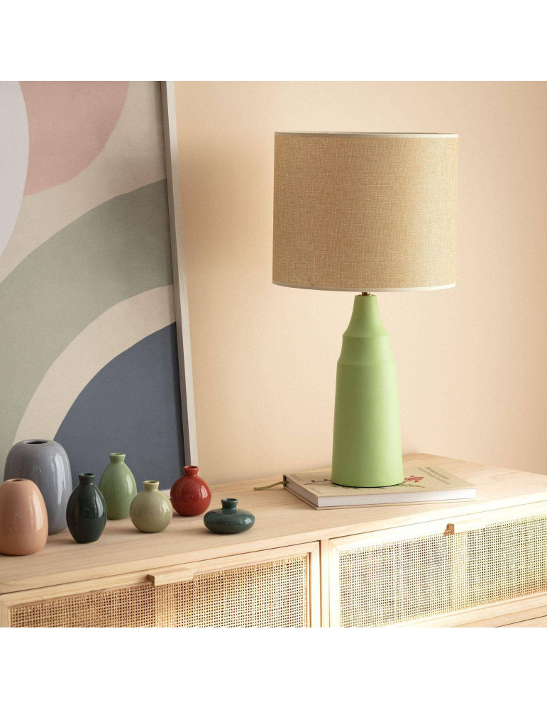 Lampe à poser Métal et Textile Muka