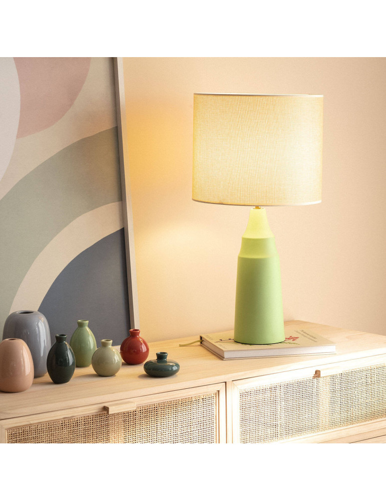 Lampe à poser Métal et Textile Muka