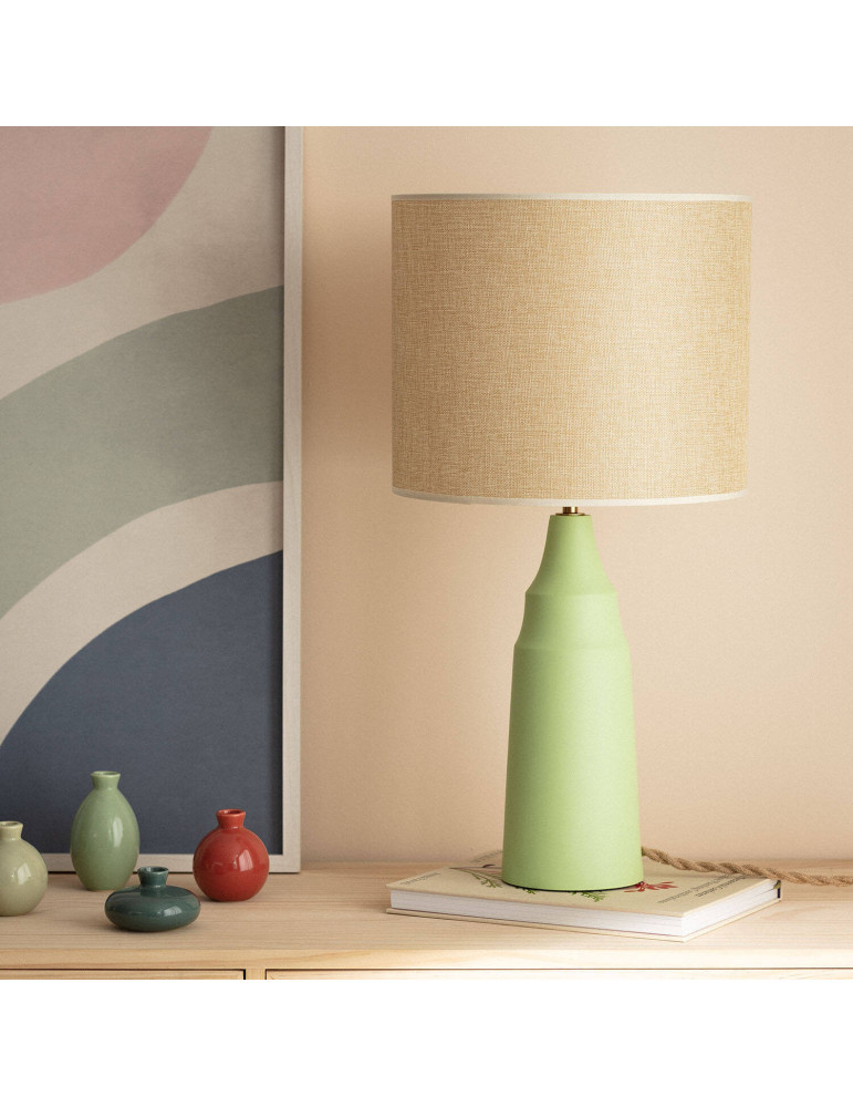 Lampe à poser Métal et Textile Muka