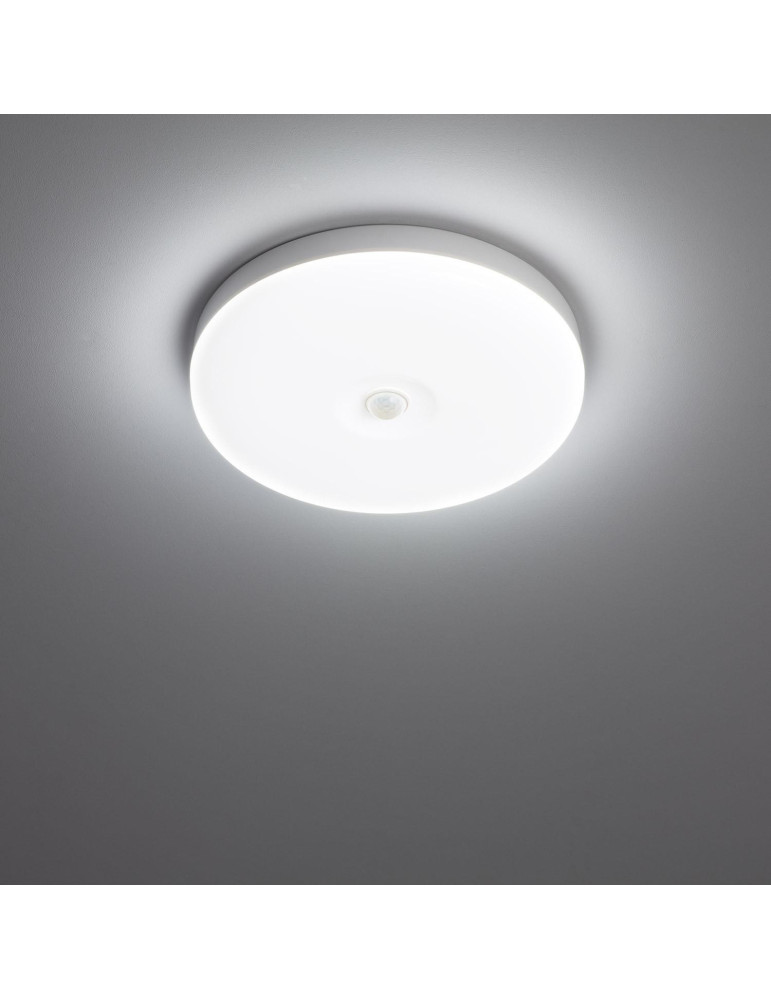 Plafonnier LED 12W Ø216 mm No Flicker avec Détecteur de Présence PIR et Crépusculaire