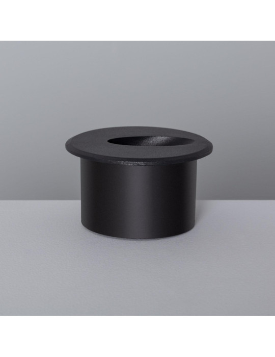 Balise LED Extérieure 3W Encastrable au Mur Ronde Bombée Wabi Noire