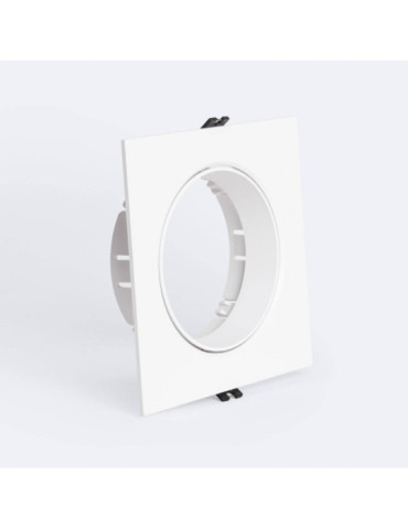 Collerette Downlight Carré Encastrable Orientable pour Ampoule LED GU10 AR111 Coupe Ø135 mm