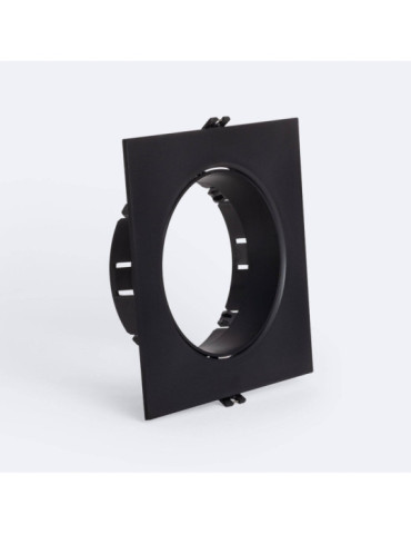 Collerette Downlight Carré Encastrable Orientable pour Ampoule LED GU10 AR111 Coupe Ø135 mm