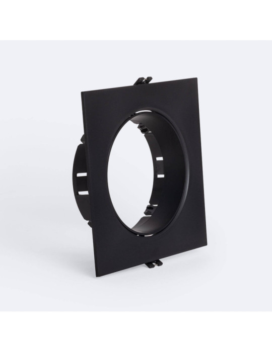 Collerette Downlight Carré Encastrable Orientable pour Ampoule LED GU10 AR111 Coupe Ø135 mm Collerette Downlight Carré Encastrable Orientable pour Ampoule LED GU10 AR111 Coupe Ø135 mm
