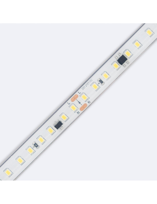 Ruban LED Dimmable Auto-redressement 220V SMD2835 Silicone FLEX 120 LED/m IP67 High Lumen Largeur 12mm Coupe 10 cm sur Mesure