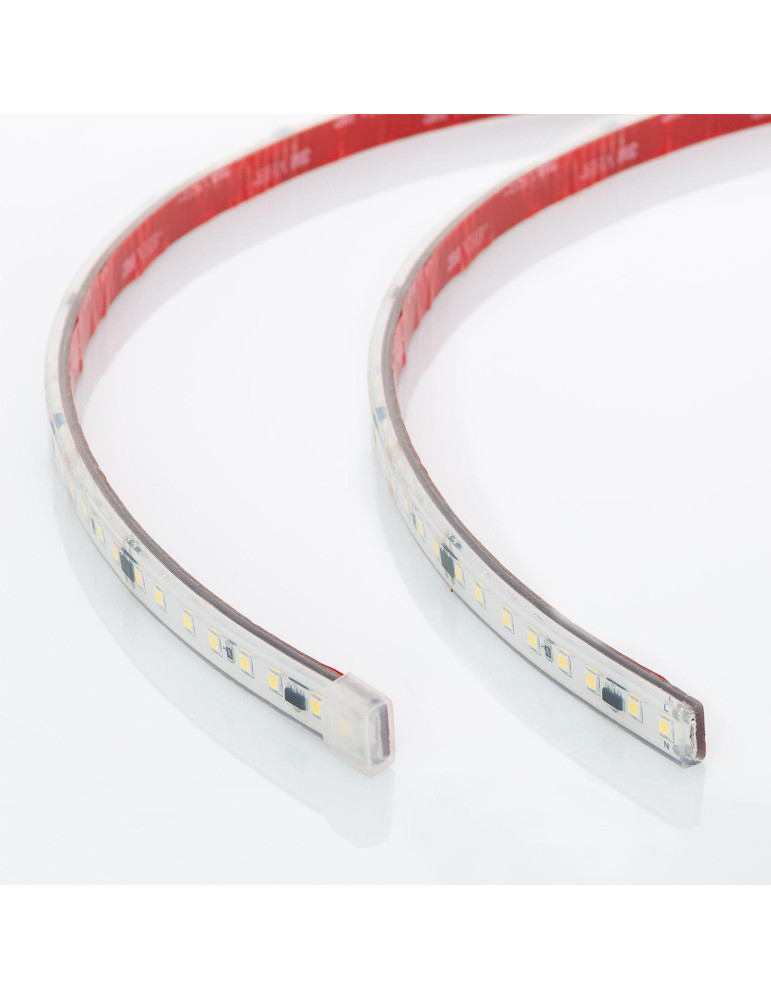 Ruban LED Dimmable Auto-redressement 220V SMD2835 Silicone FLEX 120 LED/m IP67 High Lumen Largeur 12mm Coupe 10 cm sur Mesure