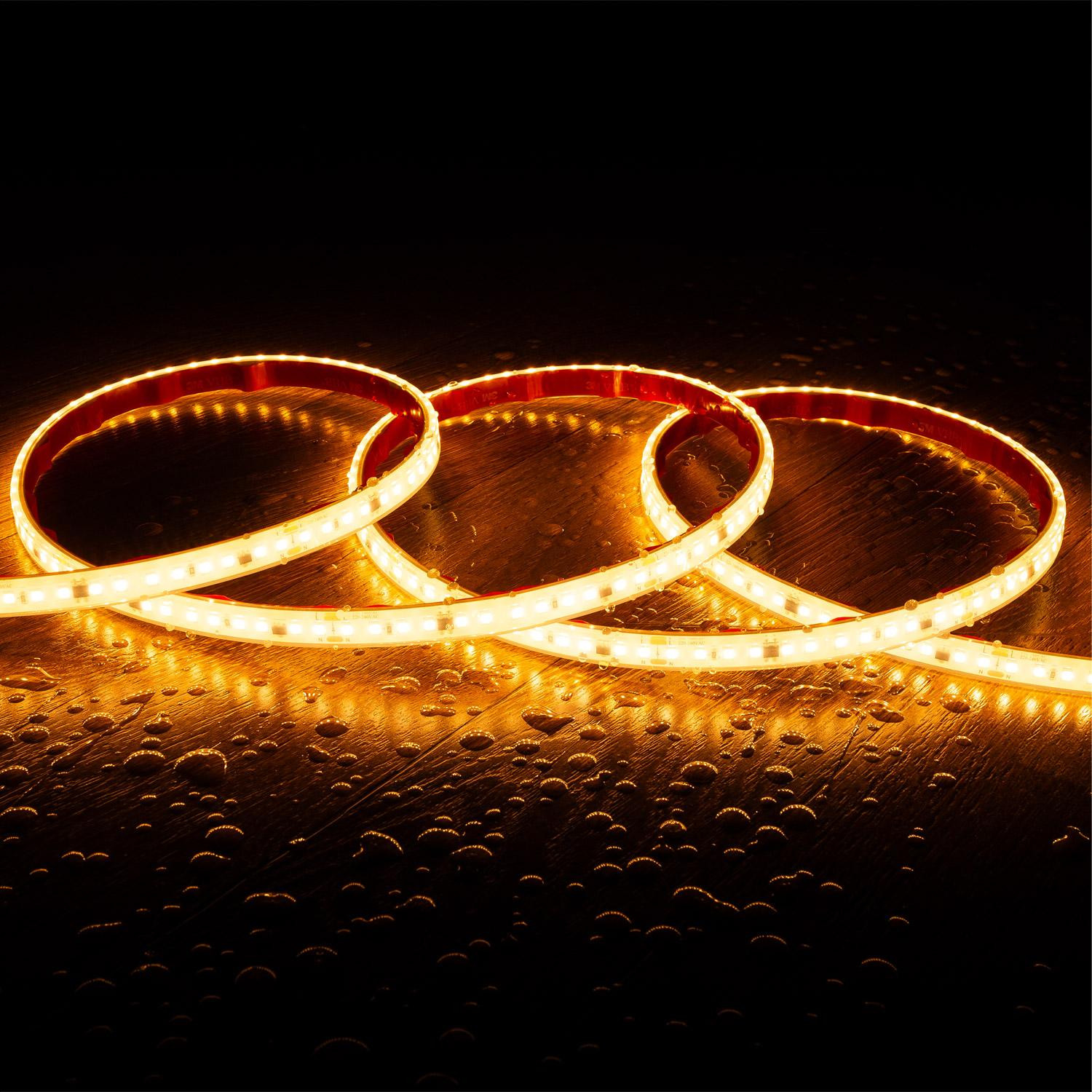 Ruban LED Dimmable Auto-redressement 220V SMD2835 Silicone FLEX 120LED/m IP67 High Lumen Largeur 12mm Coupe 10 cm 50 m v33399