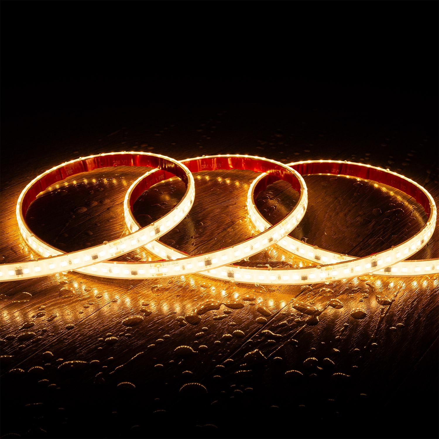 Ruban LED Dimmable Auto-redressement 220V SMD2835 Silicone FLEX 120LED/m IP67 High Lumen Largeur 12mm Coupe 10 cm 1 m v33400