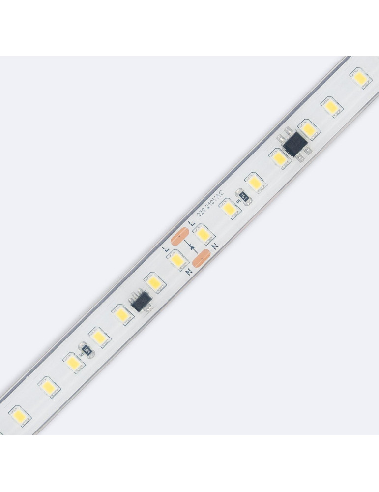 Ruban LED Dimmable Auto-redressement 220V SMD2835 Silicone FLEX 120 LED/m IP67 High Lumen Largeur 12mm Coupe 10 cm sur Mesure