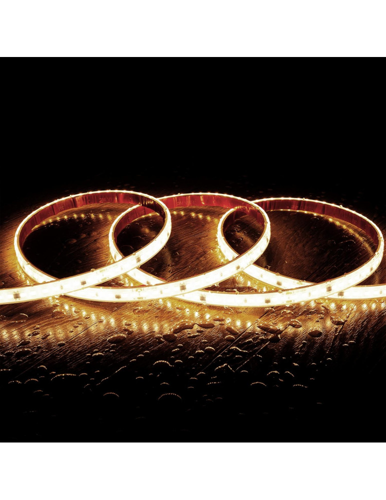 Ruban LED Dimmable Auto-redressement 220V SMD2835 Silicone FLEX 120 LED/m IP67 High Lumen Largeur 12mm Coupe 10 cm sur Mesure