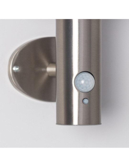 Applique Murale LED Extérieure Solaire Inox Helios avec Détecteur de Présence PIR