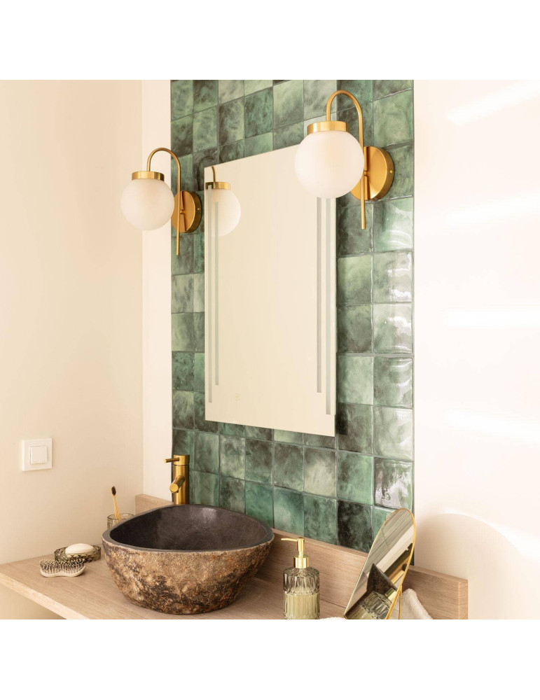 Lampe Murale Extérieur en Métal et Verre Rafha Lampe Murale Extérieur en Métal et Verre Rafha