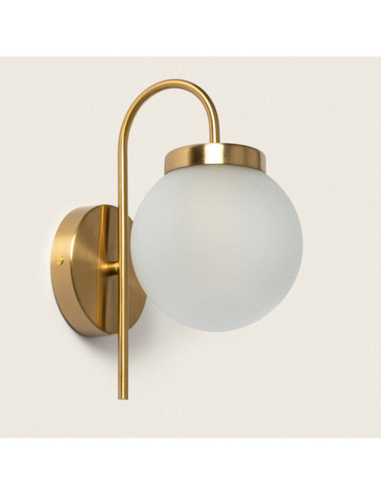 Lampe Murale Extérieur en Métal et Verre Rafha