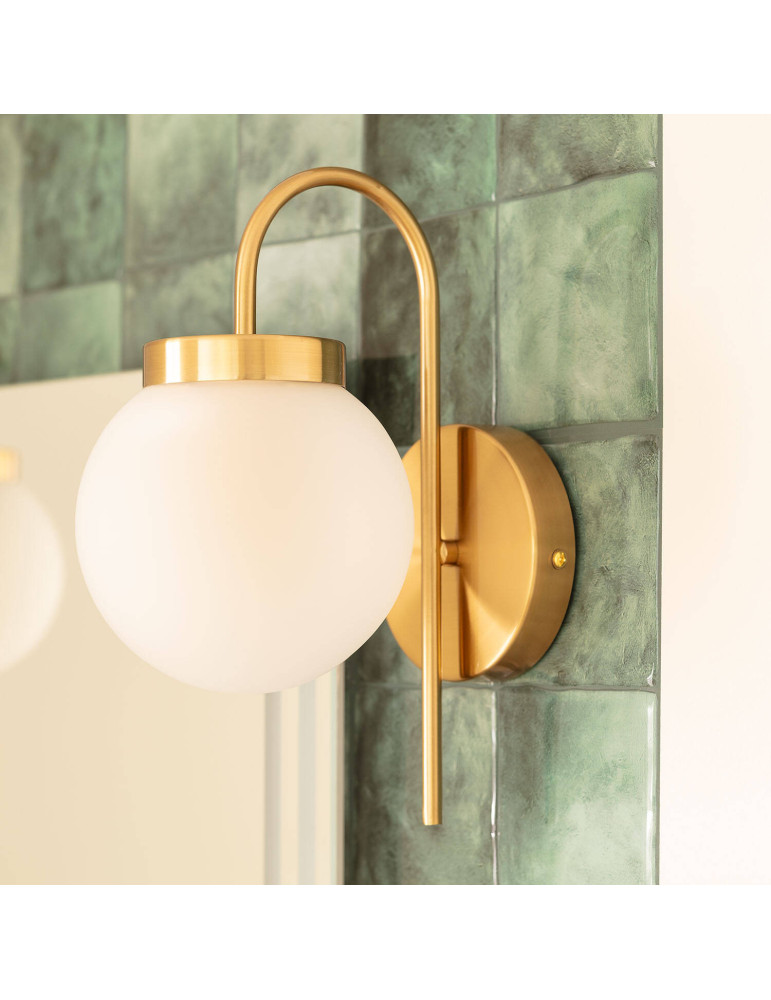 Lampe Murale Extérieur en Métal et Verre Rafha