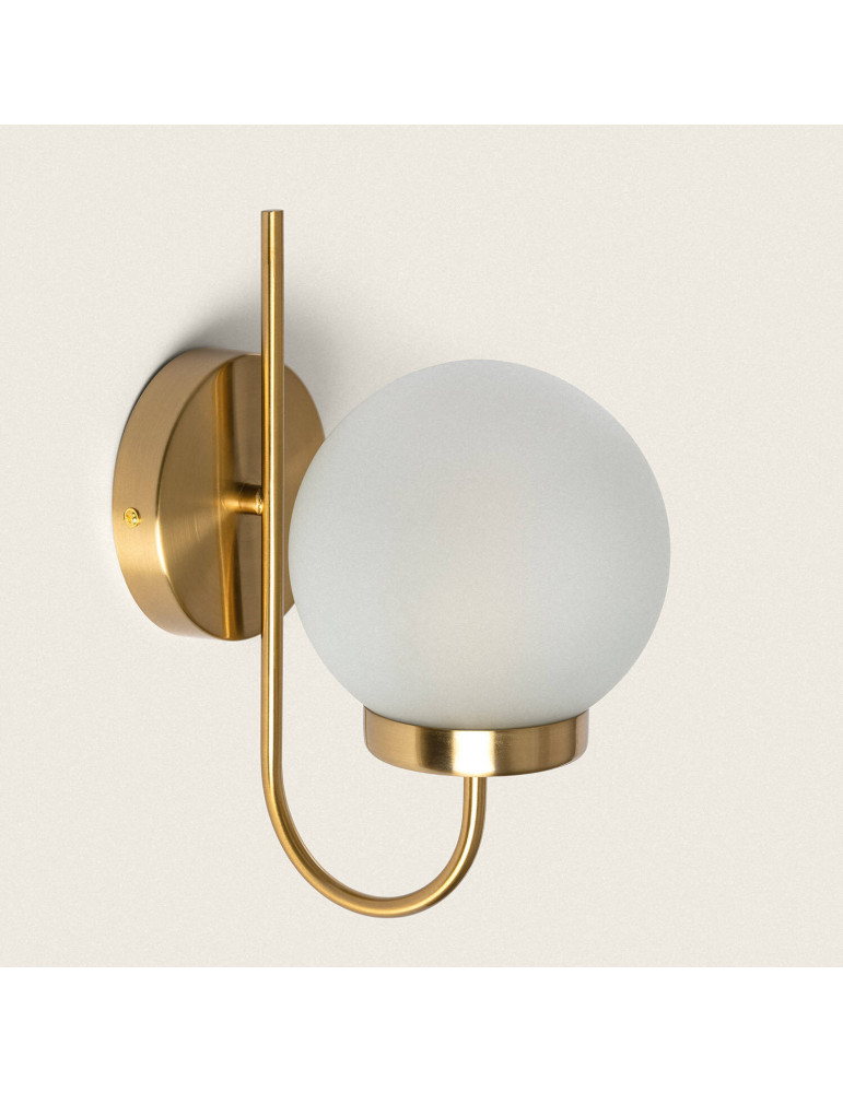 Lampe Murale Extérieur en Métal et Verre Rafha