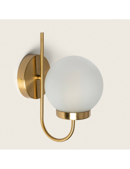 Lampe Murale Extérieur en Métal et Verre Rafha