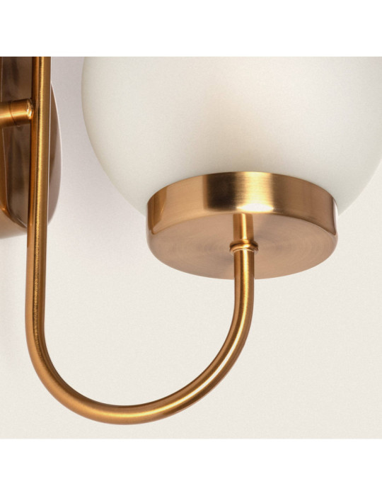 Lampe Murale Extérieur en Métal et Verre Rafha