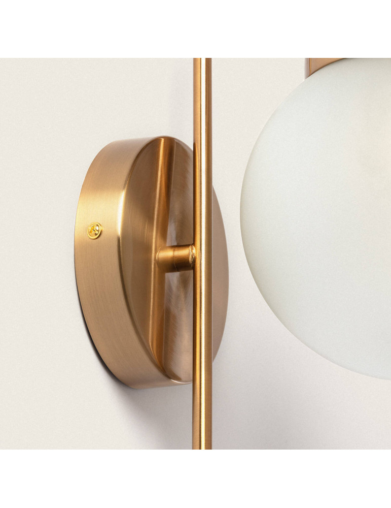 Lampe Murale Extérieur en Métal et Verre Rafha