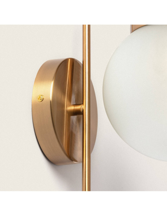 Lampe Murale Extérieur en Métal et Verre Rafha