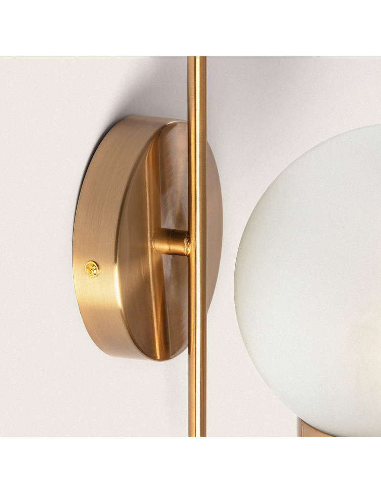 Lampe Murale Extérieur en Métal et Verre Rafha