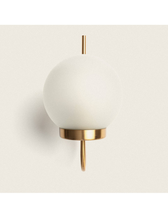 Lampe Murale Extérieur en Métal et Verre Rafha