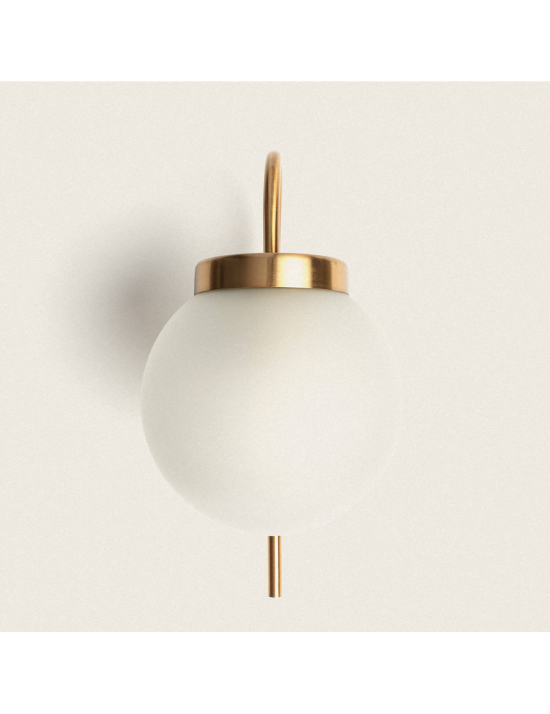 Lampe Murale Extérieur en Métal et Verre Rafha