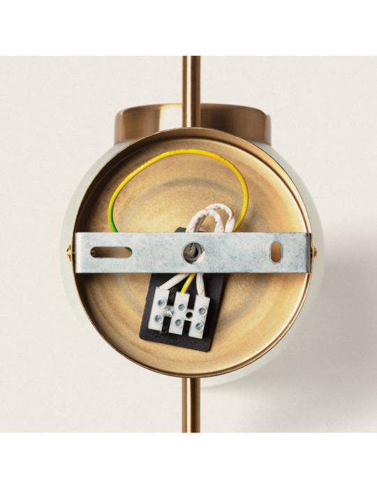 Lampe Murale Extérieur en Métal et Verre Rafha