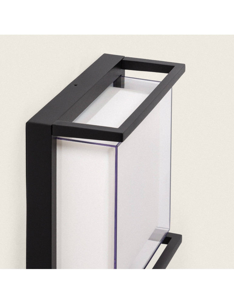 Applique Murale Extérieure LED 18W Éclairage Carré Noire Rale