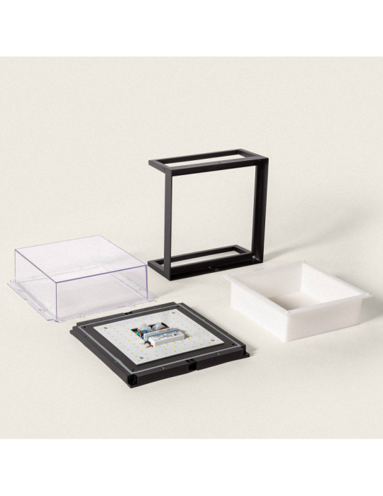 Applique Murale Extérieure LED 18W Éclairage Carré Noire Rale