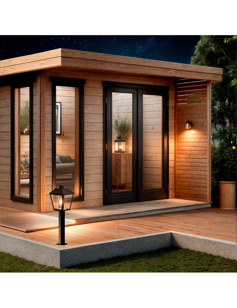 Balise Extérieur en Saillie sur Pied 50cm Aluminium Mukom