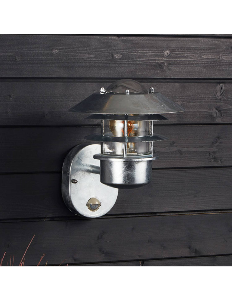 Applique Extérieure Acier Galvanisé Stage avec capteur PIR Applique Extérieure Acier Galvanisé Stage avec capteur PIR