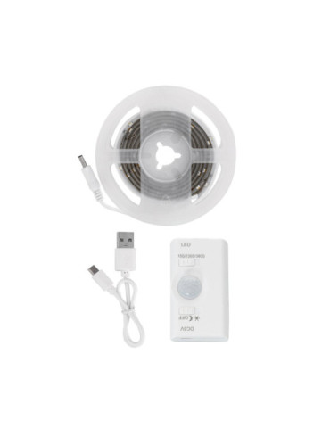 Ruban LED 30LED/m 1m IP20 Batterie Rechargeable avec Détecteur de Présence