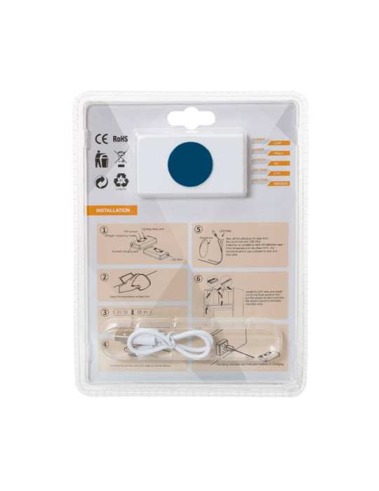 Ruban LED 30LED/m 1m IP20 Batterie Rechargeable avec Détecteur de Présence