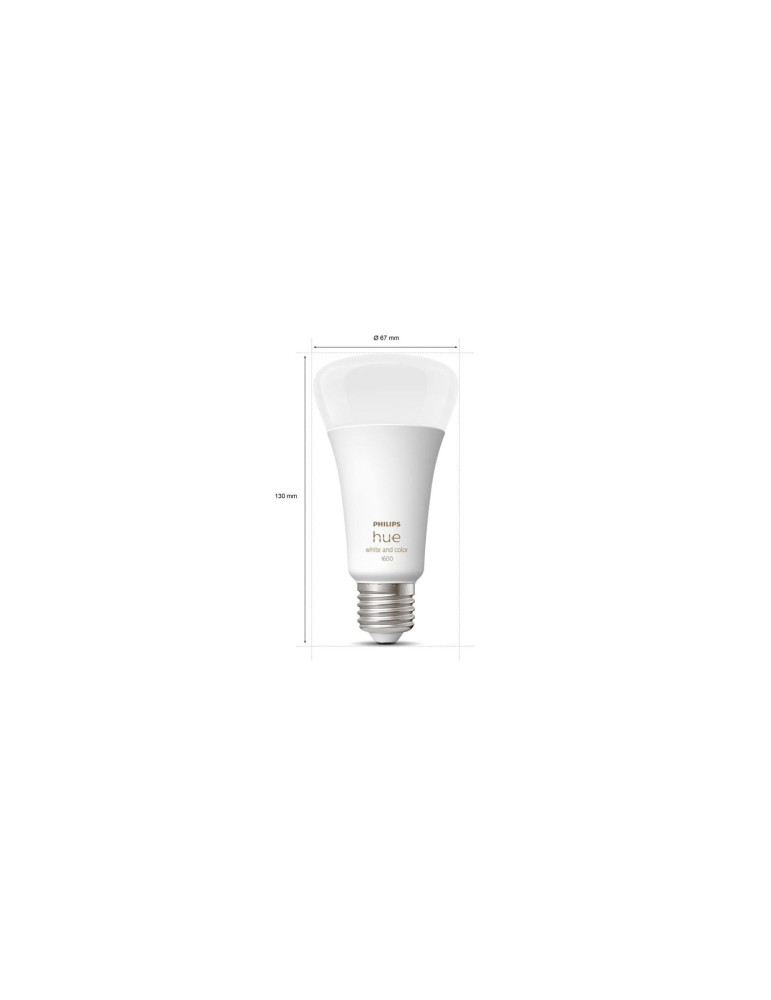 Ampoule Intelligente LED E27 13.5W 1200 lm A60 PHILIPS Hue White Color