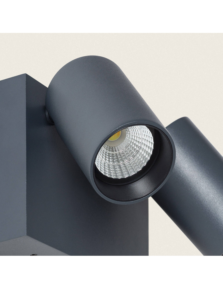 Applique Murale Extérieure LED 18W Aluminium CCT Sélectionnable Deux Spots Kuriya