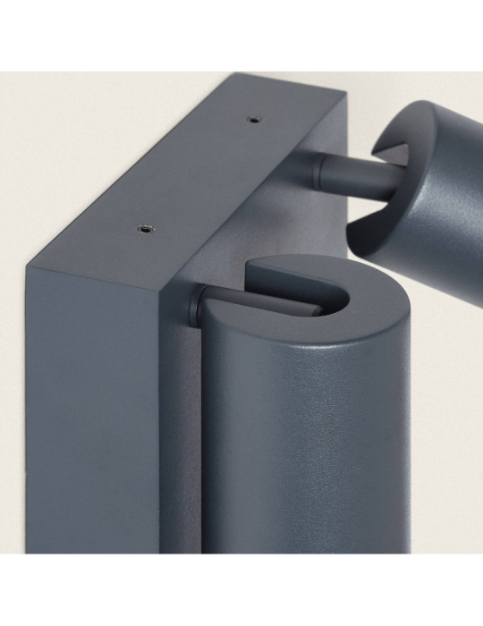 Applique Murale Extérieure LED 18W Aluminium CCT Sélectionnable Deux Spots Kuriya