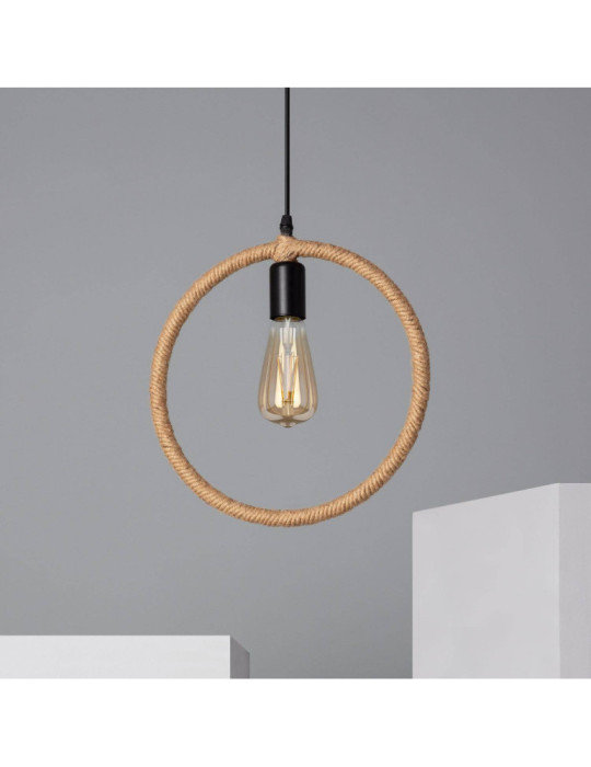 Suspension Corde et Métal Maumbo Ronde