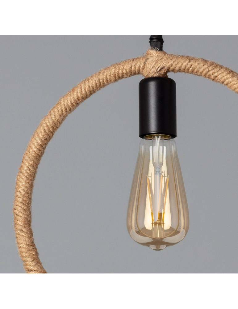 Suspension Corde et Métal Maumbo Ronde