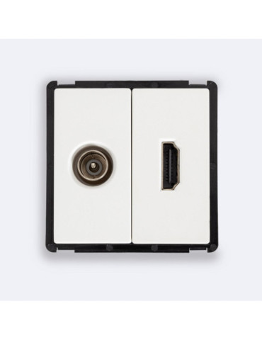 Prise TV Mâle + HDMI Modern