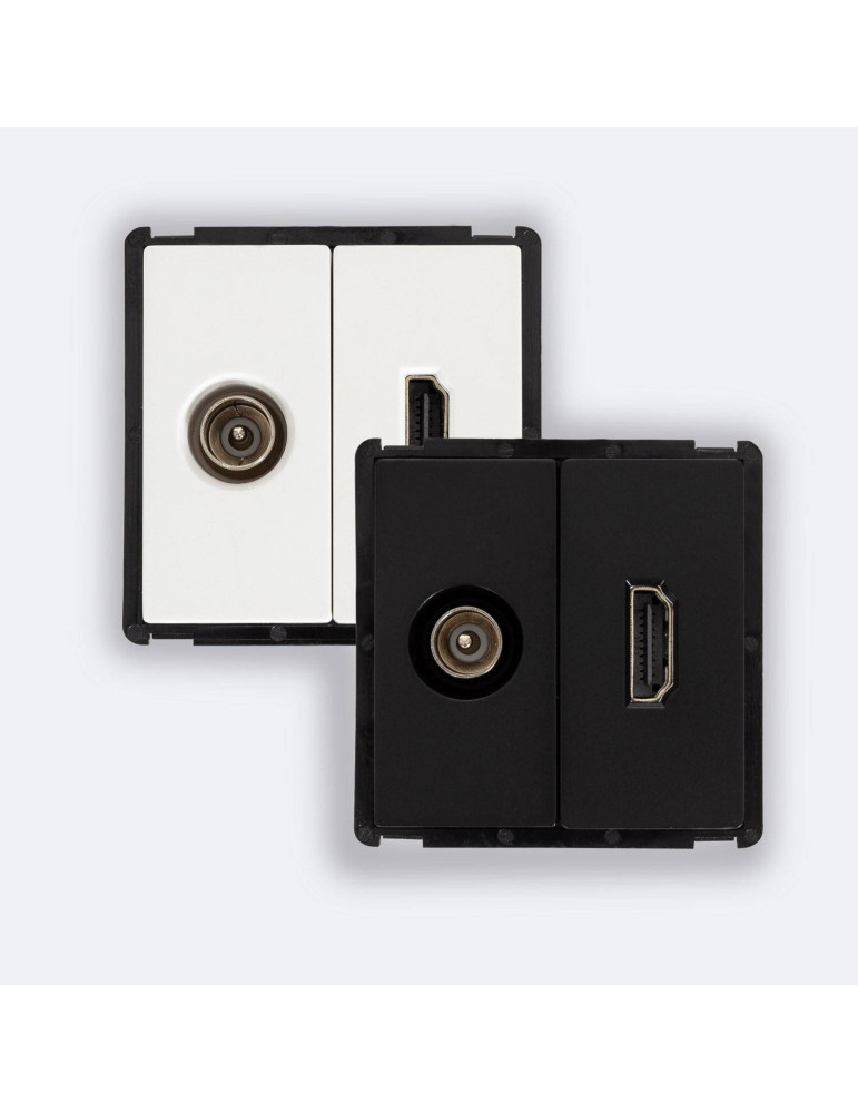 Prise TV Mâle + HDMI Modern