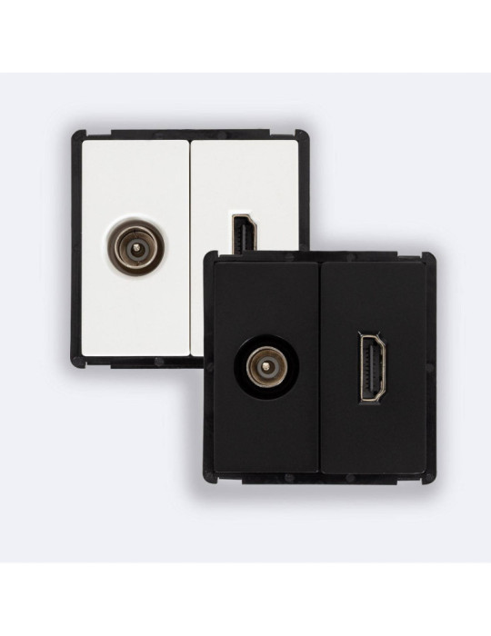 Prise TV Mâle + HDMI Modern