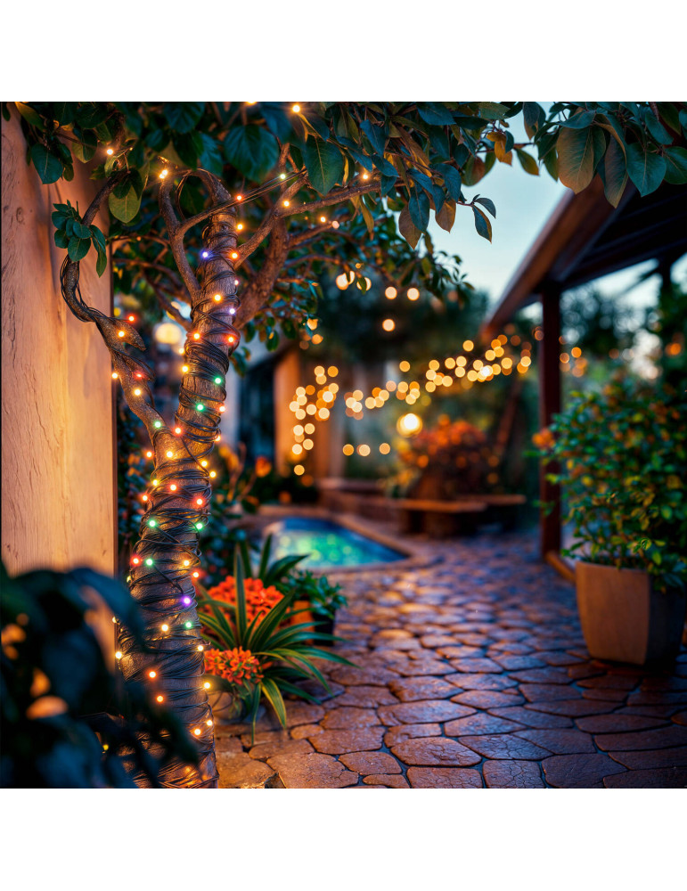 Guirlande LED Extérieure Solaire Câble 22m