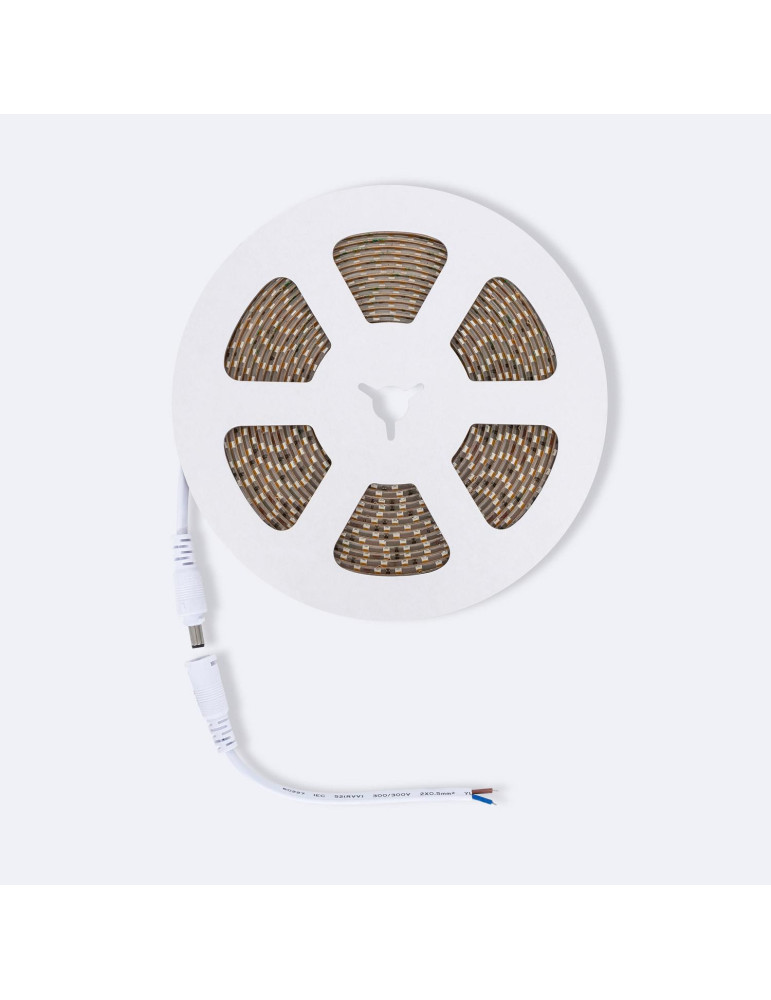 Ruban LED 24V DC SMD2835 120LED/m 5m IP65 Largeur 8mm Coupe 5cm