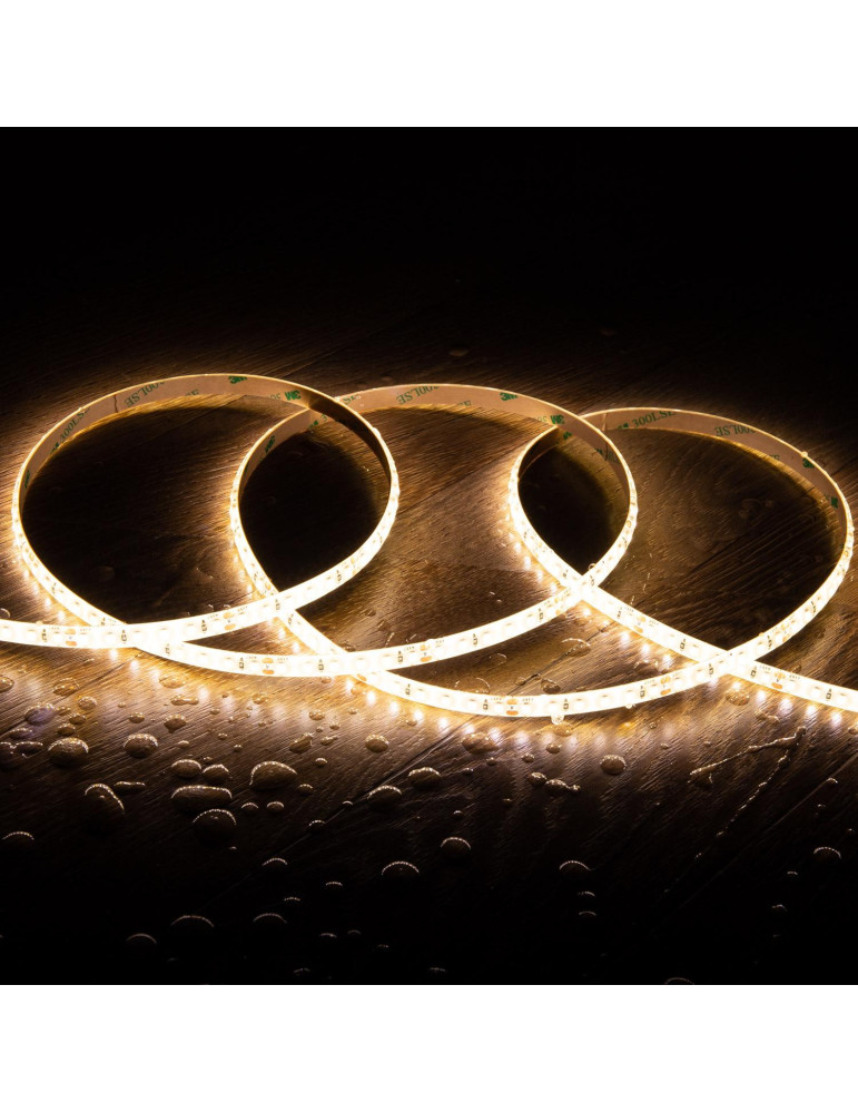 Ruban LED 24V DC SMD2835 120LED/m 5m IP65 Largeur 8mm Coupe 5cm Ruban LED 24V DC SMD2835 120LED/m 5m IP65 Largeur 8mm Coupe 5cm
