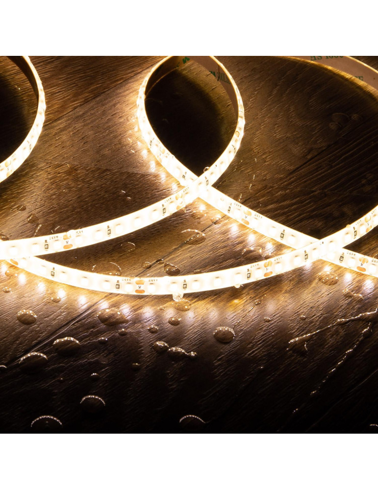 Ruban LED 24V DC SMD2835 120LED/m 5m IP65 Largeur 8mm Coupe 5cm